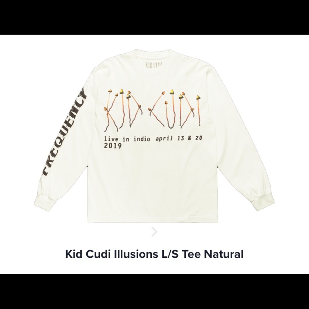 Kid Cudi Illusions Long Sleeve Tee natural Large